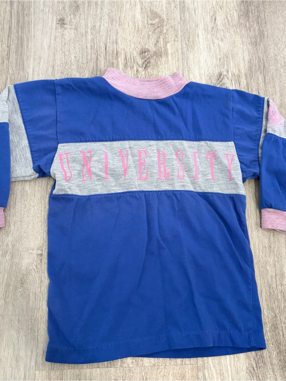 Vintage 90s Mock Neck Sweatshirt Pullover Girls 4 University Striped EJ Gitano